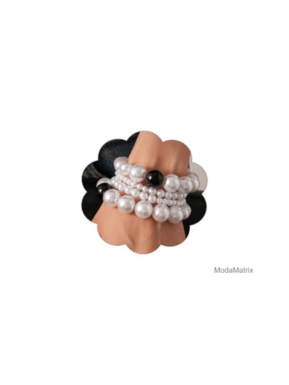 Chunky Pearl Beaded Bangle Bracelets, Stackable Stretch Bracelets for Women
